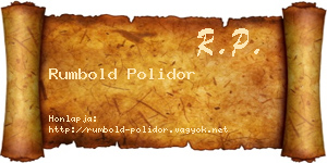 Rumbold Polidor névjegykártya